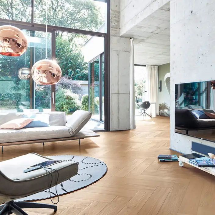 FLOER Hybride Hout Visgraat 5015 Puur Eiken