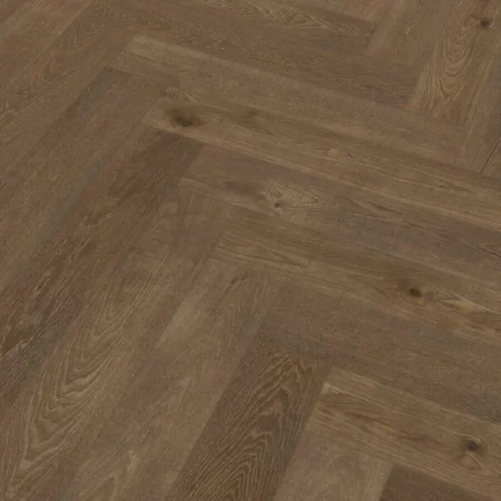 FLOER Hybride Hout Visgraat 5019 Warmbruin Eiken