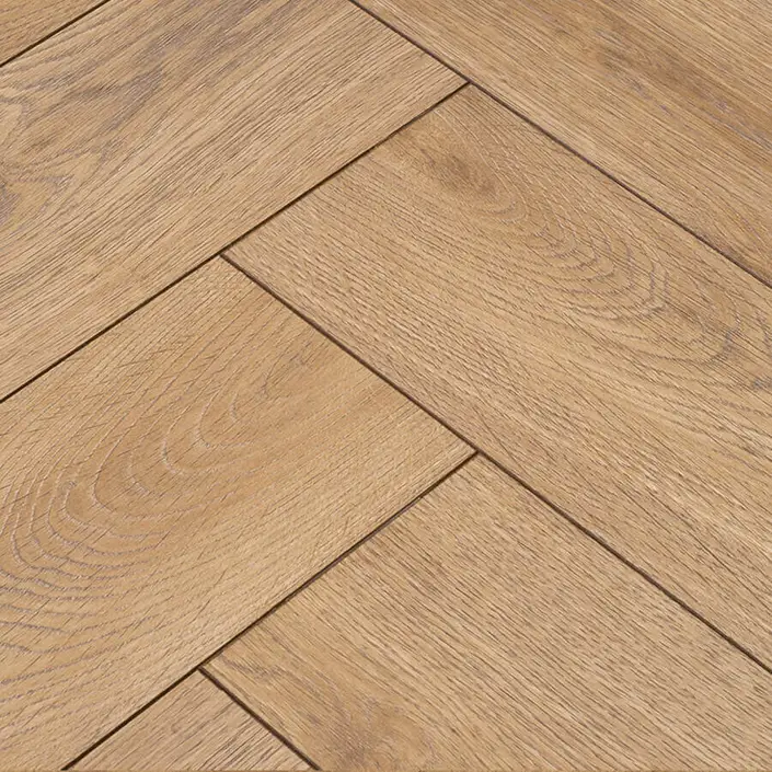 FLOER Hybride laminaat Visgraat FLR-1610 Bruin Eiken