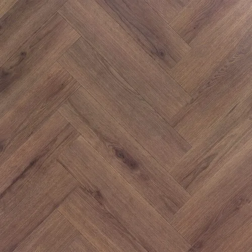 FLOER Hybride laminaat Visgraat FLR-1624 Diepbruin Eiken