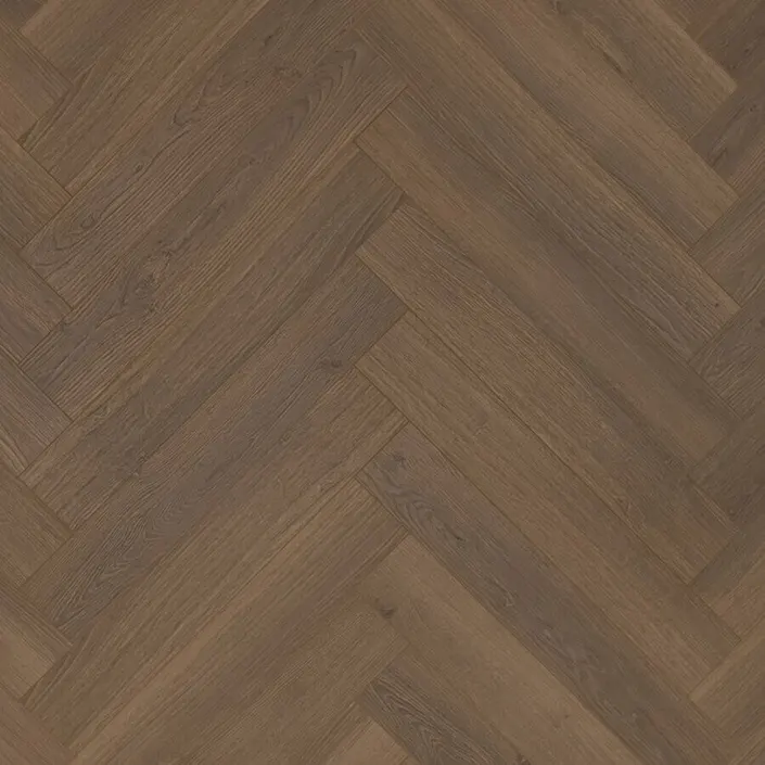 FLOER Hybride laminaat Walvisgraat FLR-1615 Ceto Cacaobruin