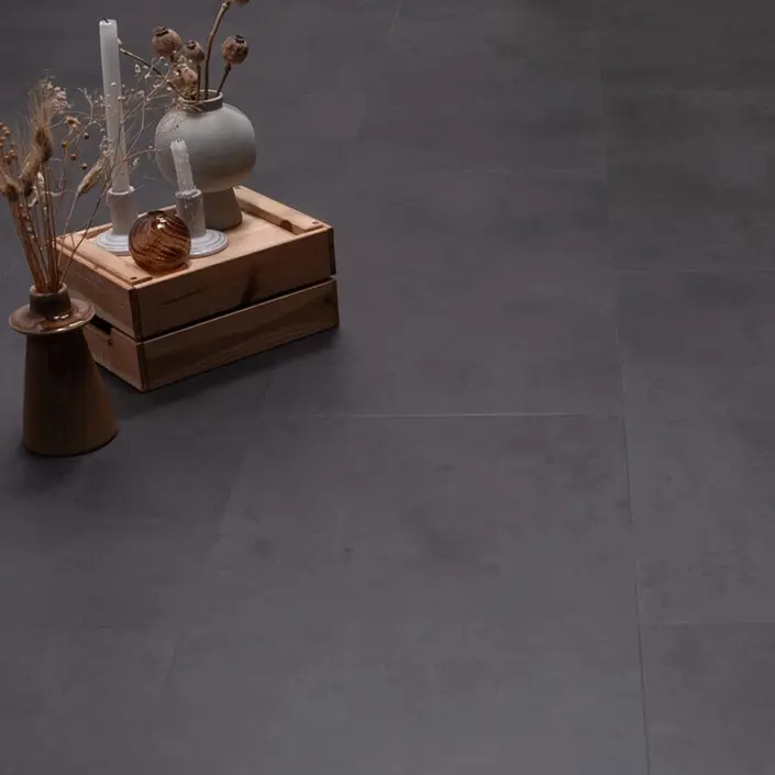 FLOER Tegel Click PVC FLR-3802 Betonlook Zwart