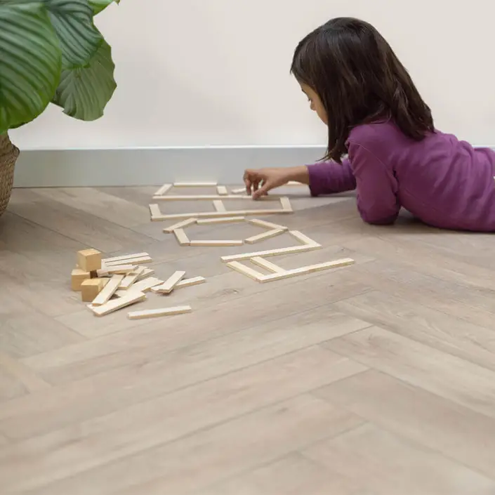 FLOER Visgraat Click PVC FLR-3900 Rijn Gerookt Wit