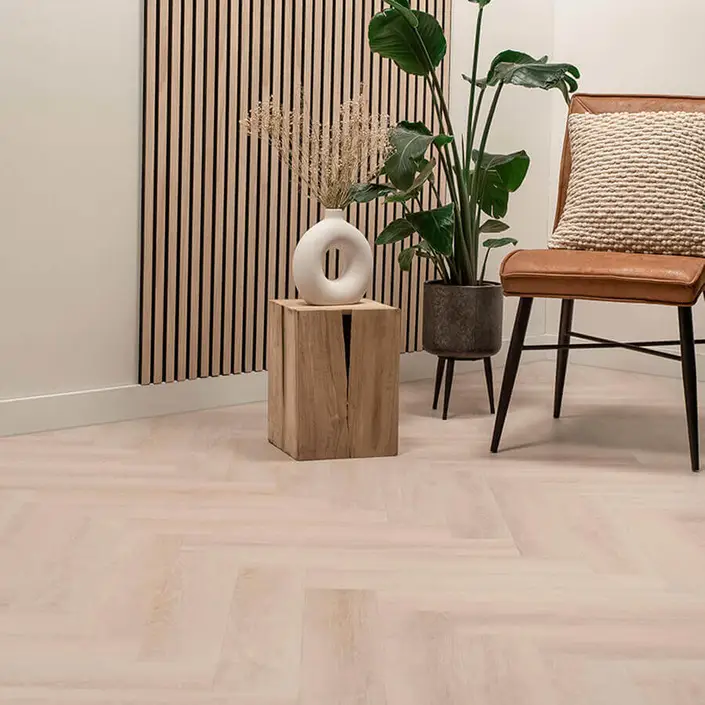 FLOER Visgraat PVC FLR-3516 Cremewit Eiken