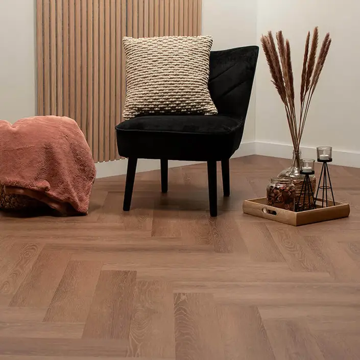 FLOER Visgraat PVC FLR-3520 Bruin Eiken