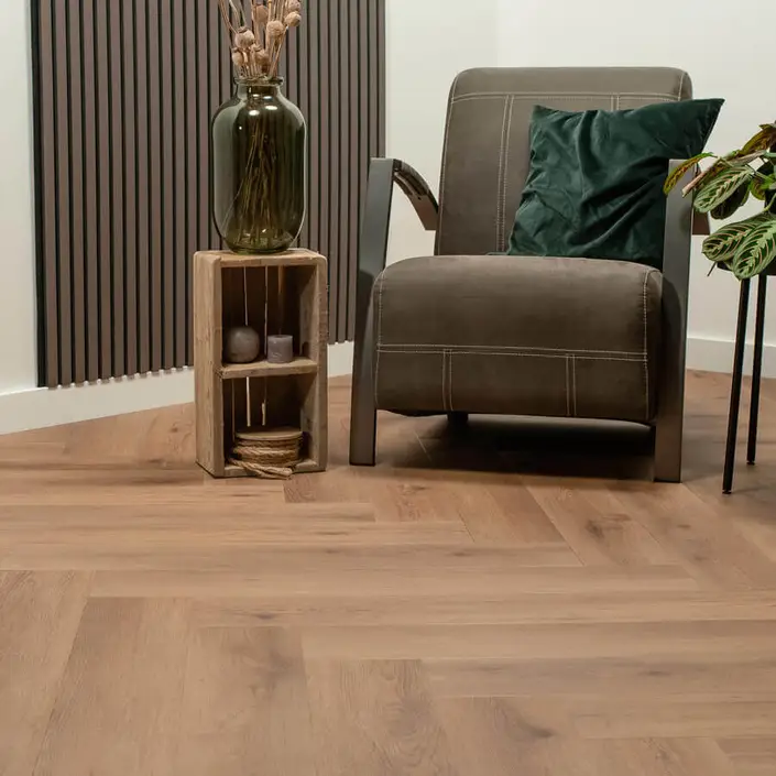 FLOER Walvisgraat Click PVC FLR-3912 Narwal Nootbruin