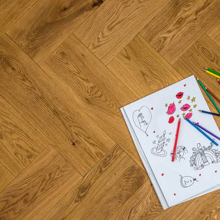 Floer Walvisgraat Parket Rustiek Eiken Gerookt Naturel Geolied 90x18 cm