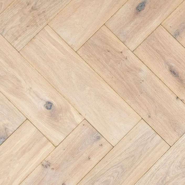 Floer Walvisgraat Parket Rustiek Eiken Verouderd Wit Geolied 90x18 cm