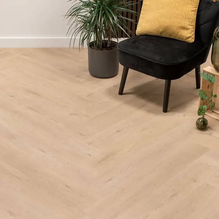 FLOER Walvisgraat PVC FLR-3527 Gaia Grijsbeige