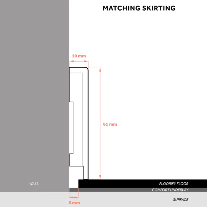 Floorify Standaard Plint 61x10 mm (200 cm)