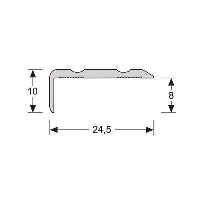 Hoeklijnprofiel Brons 10 mm (270 cm)
