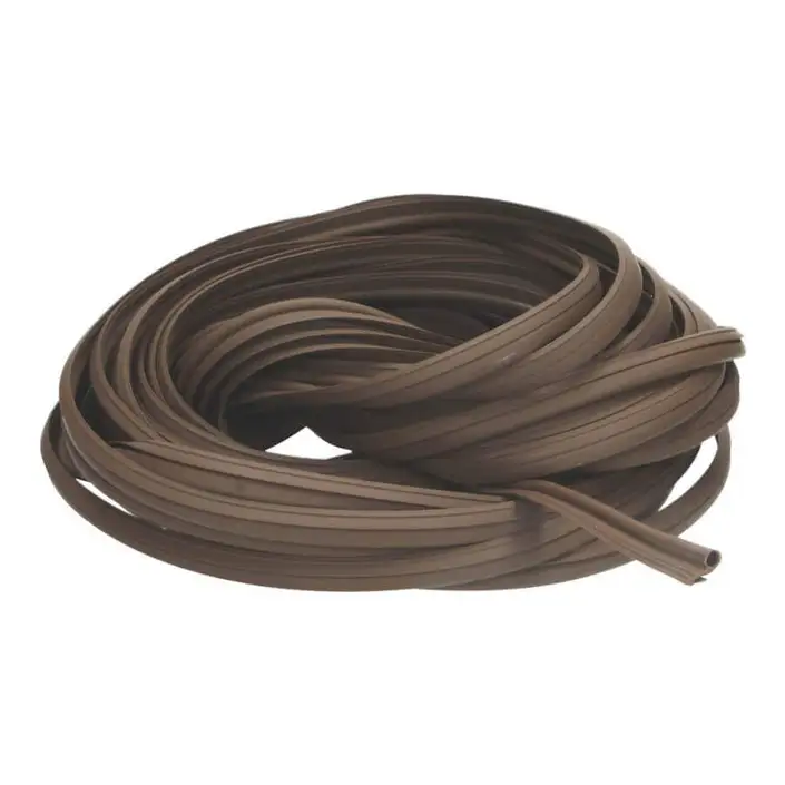 MDF Plint Contactgeluid reducerende strip Donker Bruin (25 m)