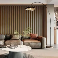 Silentlines Lattenwand Geolied Eiken 260x52,6 cm