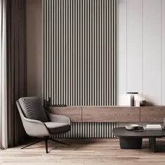 Silentlines Lattenwand Taupe 260x52,6 cm