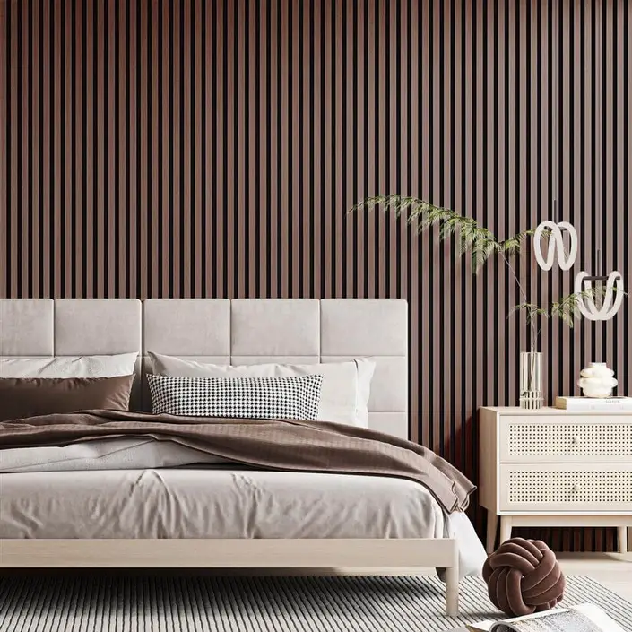 Silentlines Lattenwand Walnoot 260x52,6 cm