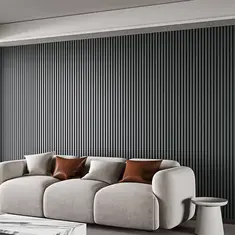 Silentlines Lattenwand Zwart Eiken 260x52,6 cm