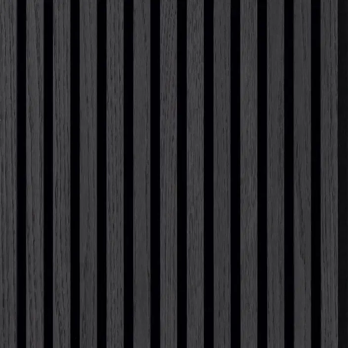 Silentlines Lattenwand Zwart Eiken 260x52,6 cm